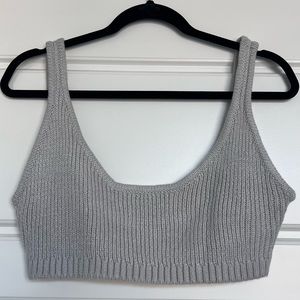 Cropped sweater top/bralette